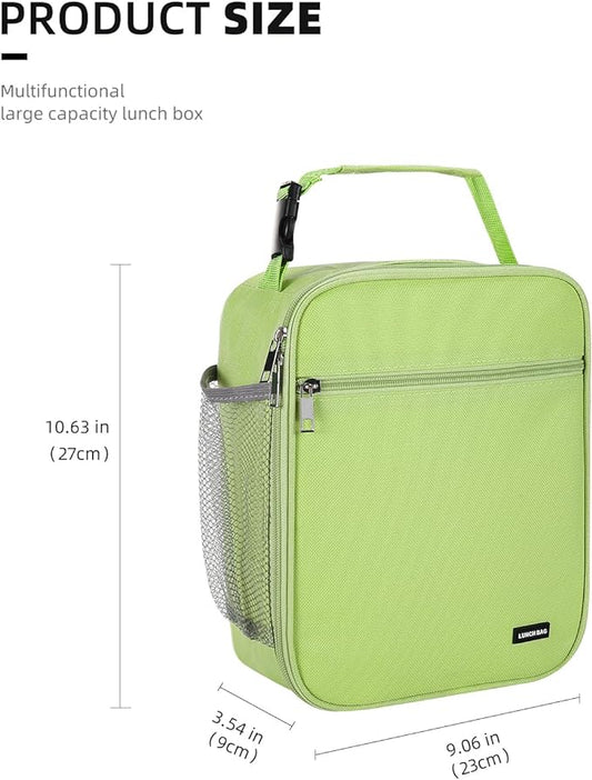 Lunch box Lunch bag for men women Insulated Lunchbox Lunch bags for Work Picnic Travel (Light green)