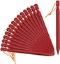 Grassman 16 Pack Tent Stakes, 7075 Aluminium Tent pegs, Heavy Duty Lightweight Ground Pegs, Durable and Safe Metal Camping Spikes, Red