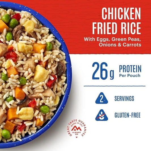 Mountain House Chicken Fried Rice | Freeze Dried Backpacking & Camping Food | 2 Servings | Gluten-Free