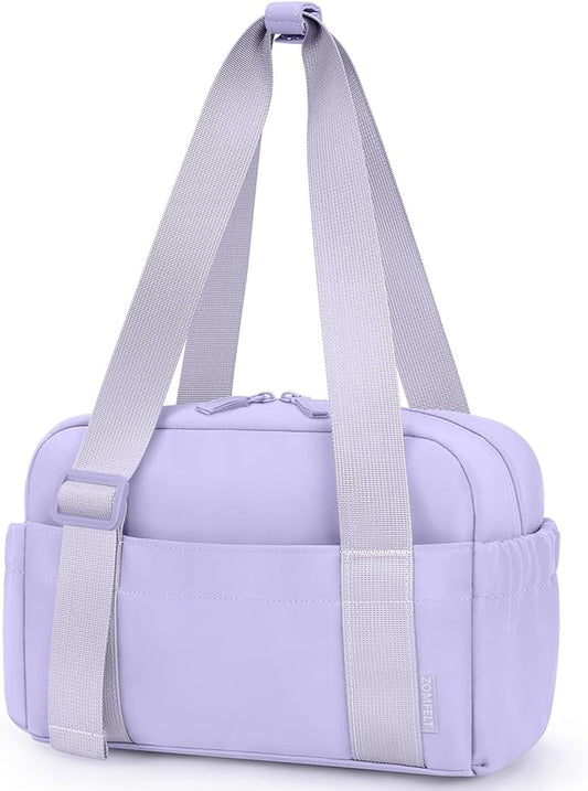 ZOMFELT Insulated Lunch Bag Women, Cute Lunch Tote Bag Lunch Box for Women, Leakproof Large Capacity Womens Lunch Bags with Adjustable Shoulder Strap for Work Office Outdoor Picnic Camping, Purple
