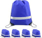 BeeGreen Drawstring Backpack Bags 20,30,50 Packs Reflective String Bags for Gym Sport Trip Cinch Sack DIY for Women Men