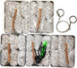 Emergency Fire Starter Magnesium 6 Bags Wax Infused Jute Rope Ferro Rod Striker Saw Wire for Camping Hiking Bushcraft Hurricane + Tin Container