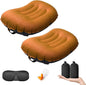 DAWNTREES 2 Pack Inflatable Pillow for Camping,Portable Compressible Ultra-light Travel Inflatable Pillow for Sleeping,Support The Neck and Lumbar,Backpacking Essentials (Orange)