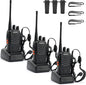 BAOFENG 888S Walkie Talkies Long Range for Adults with Earpieces,16 Channel Walkie Talky Rechargeable Handheld Radio for Cruise Hunting Skiing Two Way Radios (3Pack)