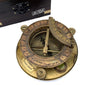 AV Nautical Sundial Brass Compass with Wooden Box - Gifts for Father/Brother/Sailor/Marine