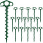 Tent Stakes Sand Stakes for Beach Tent 16 Pack Spiral Anchor Stakes 9.4 Inch Heavy Duty Screw Canopy Stakes for Camping, Hiking and More (16, Green)
