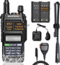 Baofeng GMRS-9R GMRS Radio Waterproof IP67 Two Way Radios GMRS Repeater Capable Rechargeable Walkie Talkies Long Range NOAA Weather Alerts Scan with Extra Tactical Antenna,2800mAh Battery,Speaker Mic