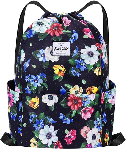 XEYOU Drawstring Sports Backpack Lightweight Gym Yoga Sackpack Shoulder Rucksack Casual Outdoor Daypack for Women and Men