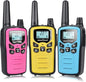 Walkie Talkies for Adults 3 Pack Rechargeable Two-Way Radios Long Range 5 Miles with USB Charging Cable Blue Yellow Pink Walkie Talkies for Camping Hiking Adult