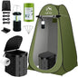 Portable Toilet Kit, Camping Toilet with Pop-Up Privacy Tent and Poo Gel Toilet Bags, Washable Portable Outdoor Showers Changing Rooms