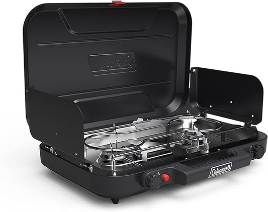 Coleman Classic 3-Burner Propane Camping Stove with InstaStart Ignition, Portable Cooktop with 3 Adjustable Burners & 28,000 BTUs of Power