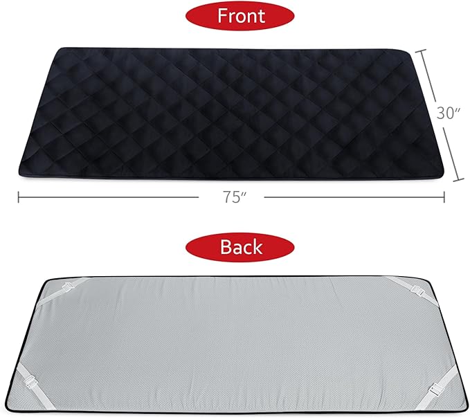 Cot Mattress Topper Pad Quilted, Foam Camping Cot Mattress Pad Non-Slip Super Soft Comfortable 75"x30", Cool Sleeping Cot Mattress Pad for Camp Cot/Rv Bunk/Narrow Twin Beds