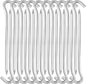 GEEWAY 7 Inch Aluminum Tent Stakes Pegs with Hook, 20 Pcs Camping Canopy Hooks Secure Ground Support for Outdoor Decorations and Tarps, Silver