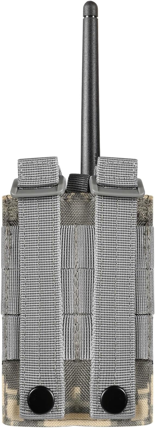 FRTKK Tactical Radio Holder Radio Holster Molle Radio Pouch Universal Radio Case Military Heavy Duty Radio Bag for Police Firefighter Two Ways Walkie Talkies Vest