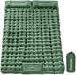 Double Sleeping Pad for Camping, Ultralight Camping Mattress with Pillow, Built-in Foot Pump, Thick Self-Inflatable 2-Person Portable Camping Mat for Backpacking Hiking Car Traveling Beach Tent