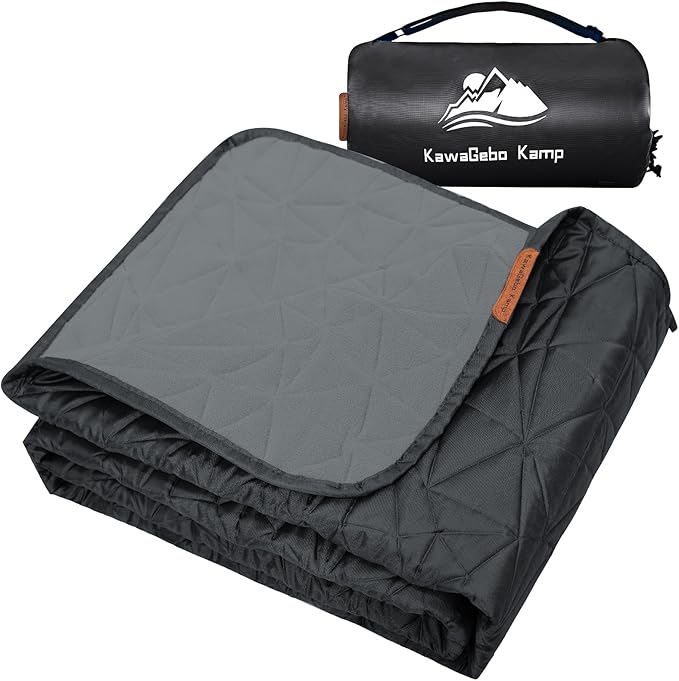 Outdoor Waterproof Blanket, Foldable Fleece Stadium Blanket for Outdoor Sports Event,Camping,Concerts, Car,Pet,Picnics -Windproof, Wearable,Machine Washable 80"x58"