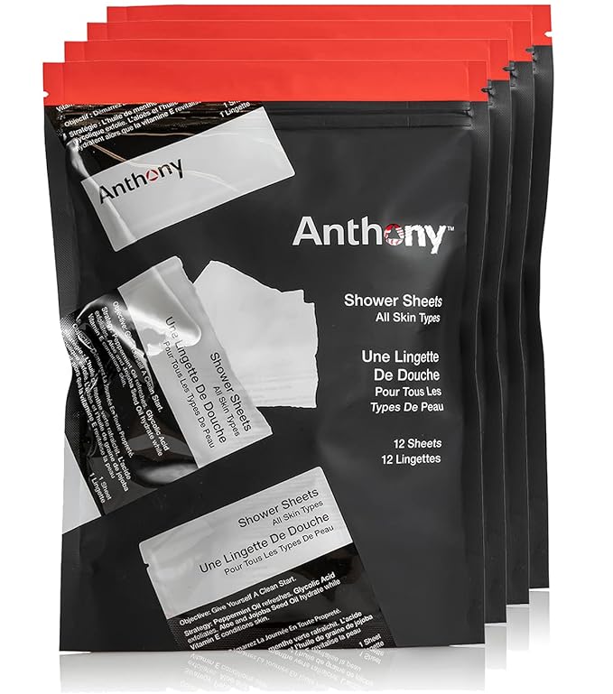 Anthony Body Wipes for Adults Bathing, Post Workout, & A Must Have Camping Personal Care Product – Travel Shower Wipes No Rinse Body Wash – Disposable Wash Cloth Towelettes 48 9”x12.5”