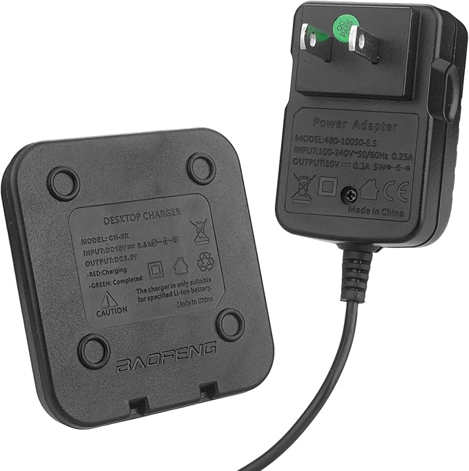 BAOFENG uv-5r charger,original desktop walkie talkie charger with US Adapter 100v-240v for BAOFENG BF-F8HP UV-5X3 5RA 5RB 5RC 5RD 5RE 5REPLUS radio accessories (1Pack)
