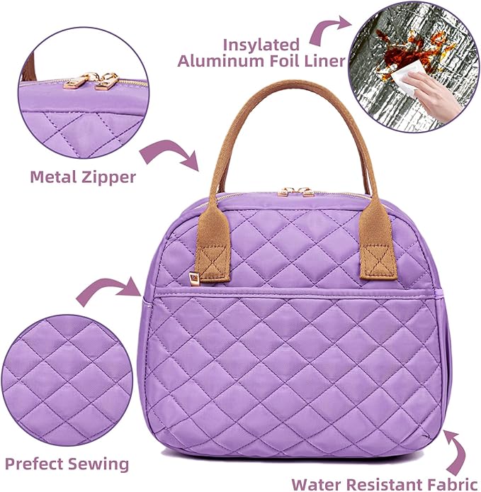 CAMTOP Lunch Box for Women Men Insulated Lunch Bag Lunch Tote Bag Leakproof Thermal Cooler Large Capacity for Travel Work School Picnic
