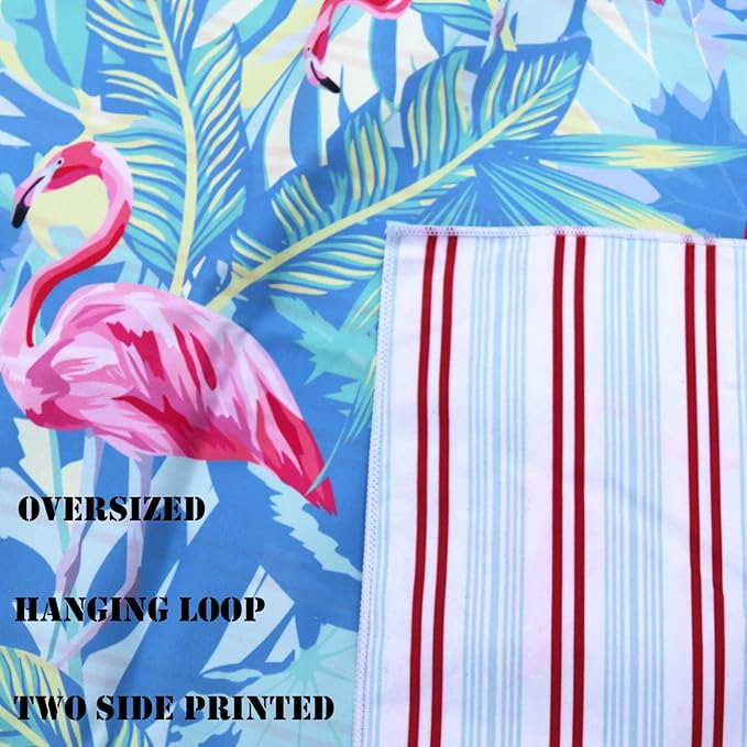 Microfiber Beach Towel, Extra Large 63"x32" Sand Free Beach Towel Super Lightweight Towels for Swimming Pool, Camping, Picnic, Yoga Gym Sports