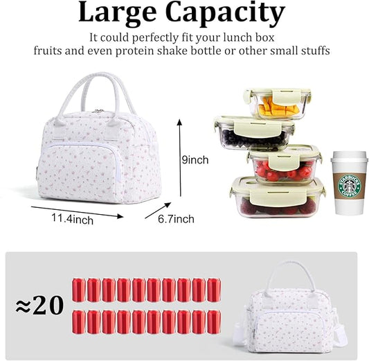 Insulated Lunch Bag for Women Men Large Reusable Lunch Box Adult Leakproof Portable Cooler Tote Bags for Work Picnic