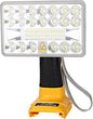 YEX-BUR 2000LM LED Work Light for Dewalt 20V Battery, 18W LED Floodlight Flashlight with USB-A Fast Charging Port for Jobsite, Car Repairing, Camping, Emergency
