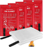 Kovshuiwe Emergency Fire Blanket for Home Kitchen, 2 Pack Fire Suppression Blanket, Fire Extinguisher Blanket, Flame Retardant Blankets Fiberglass Fire Blankets for House,Camping,Fireplace,Grill