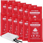 Fire Blanket for Home Kitchen Camping 12 Pack Emergency Fire Blanket Fire Resistant Blanket for Grill, Car, Office, Warehouse, School, Picnic, Garages, Workshops