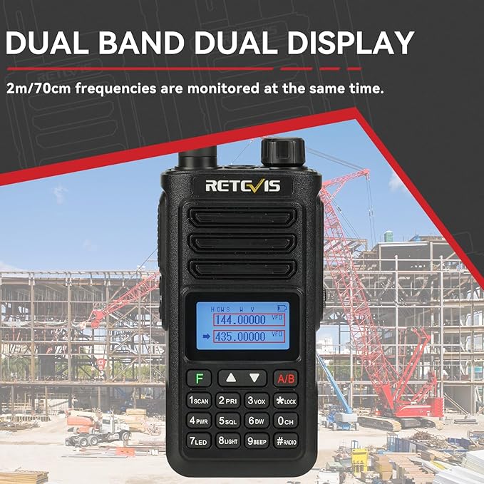Retevis RA89 Ham Radio Handheld, Dual Band 2 Way Radio with Speaker Mic, 2500mAh Battery Long Range Walkie Talkies, Portable Dual Band Radio Includes Full Kit, Handheld Radio for Outdoor Use(4 Pack)