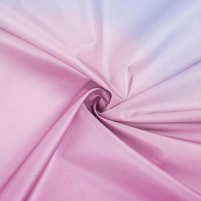Waterproof Sandproof Beach Blanket, Blue Pink Gradient Picnic Blanket for 4 Adult, Weighted Beach Mat Sand Free with Stakes and Sand Pocket, Polyester Quick Drying Outdoor Beach Essentials Must Have