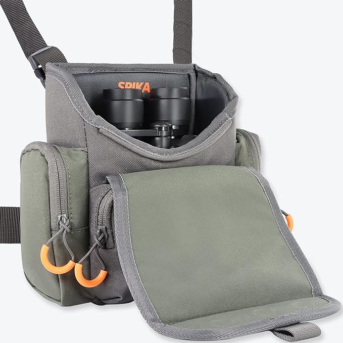 SPIKA Binocular Harness Chest Pack, Bino Case with Rangefinder Waterproof Pouch for Hunting