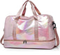 Travel Bag, Gym Bag for Women, Weekender Bags for Women, 40 L Waterproof Duffel Bag, with Shoe and Wet Compartments, Perfect for Gym,Overnight and Travel Use (Pink)