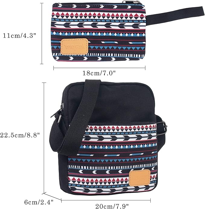 Leaper Girls Crossbody Purses for Kids 2 PCS Cross Body Bag Women Messenger Bag Girls Canvas Bag Cross Body Purse Set