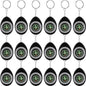 Janinka 18 Pcs Small Keychain Compass for Kids Mini Pocket Survival Compass Bulk for Outdoor Hiking Camping Hunting Climbing