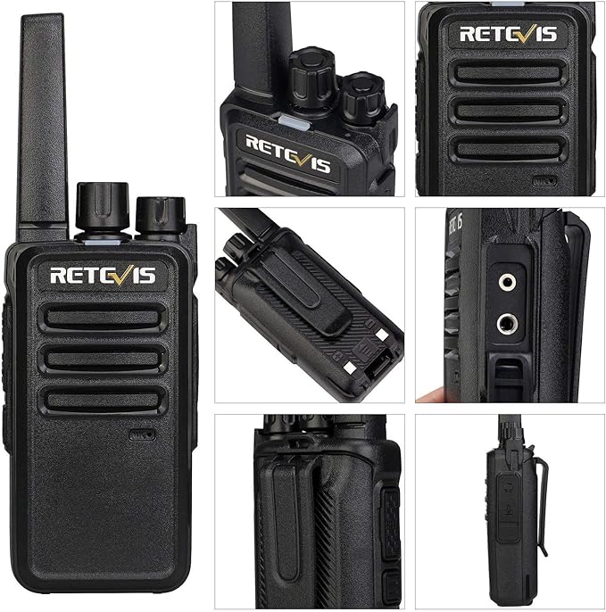 Retevis RT68 Walkie Talkies with Earpiece,2 Way Radios Long Range,Heavy Duty Walkie Talkies for Adults,Rechargeable with USB Charger Base, for Restaurant School Manufacturing Healthcare(20 Pack)