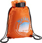 WaterSeals Anti-Theft Drawstring Backpack, Orange, One Size