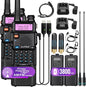 BAOFENG UV-5RX (Upgraded of UV-5R) Multi-Band Ham Radio, 136-174/400-520Mhz Receiving, Two Way Radio with 805s Antenna ＆ 771 Antenna (2 Pack)