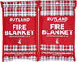 Rutland Fire Blanket for Home and Kitchen Emergency - 2 Pack, 40" x 40" - Fiberglass Fire Suppression Blanket Safety for Grilling, Camping and Boats (2)