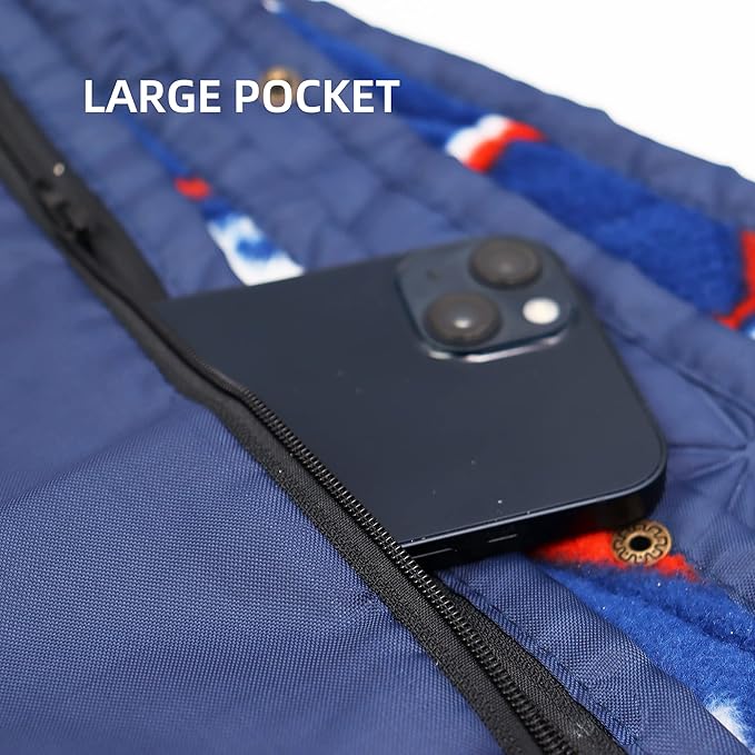Outdoor Waterproof Blanket, Foldable Fleece Stadium Blanket for Outdoor Sports Event,Camping,Concerts, Car,Pet,Picnics -Windproof, Wearable,Machine Washable 80"x58"