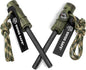 Swiss Safe 5-in-1 Fire Starter with Compass, Paracord and Whistle (2-Pack) for Emergency Survival Kits, Camping, Hiking, All-Weather Magnesium Ferro Rod