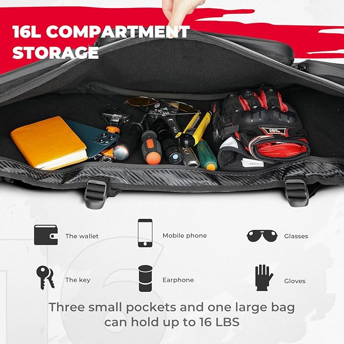 KEMIMOTO UTV Roof Bag 1680D 4.2 Gal Storage Compatible with CFMOTO ZForce 950 HO/HOEX 2022-2024 / ZForce 950 Sport 2020-2022 G1, Large-Capiticy Water-Resistant Overhead Roof Storage Bag