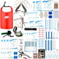 Waterproof Boat First Aid Kit - 3L Roll Top Emergency Medical Supplies for Kayaking, Marine Safety & Survival Gear with 234pcs Accessories Red