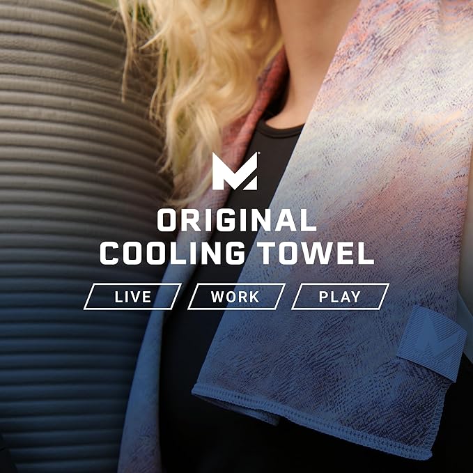 MISSION Original Cooling Towel, USA - Soft, Durable Microfiber - Cools Up to 2 Hours - UPF 50 Sun Protection - Machine Washable