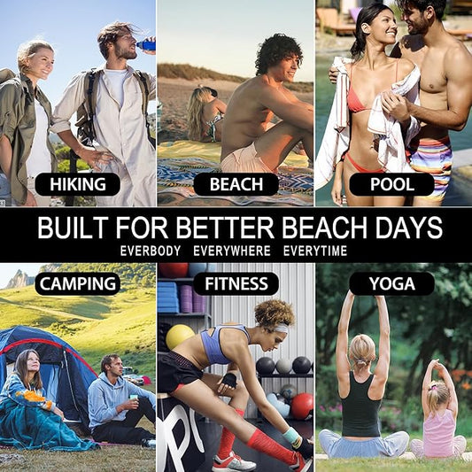Microfiber Beach Towel Quick Dry Sandproof Compact Sand Free Soft Long Lightweight Sandless Fast Drying No Sand Repellent Foldable Micro Fiber Clearance Over Lounge Chair Cover Chair Two Side Octopus
