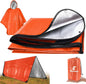 Thermal Tarp Survival Shelter Insulated Blanket Reflective 4×7 Ft, All-Weather Space Blankets Emergency Foil Mylar Thermal Blanket for Outdoor Car, Camping, Hiking and Shelter - Orange