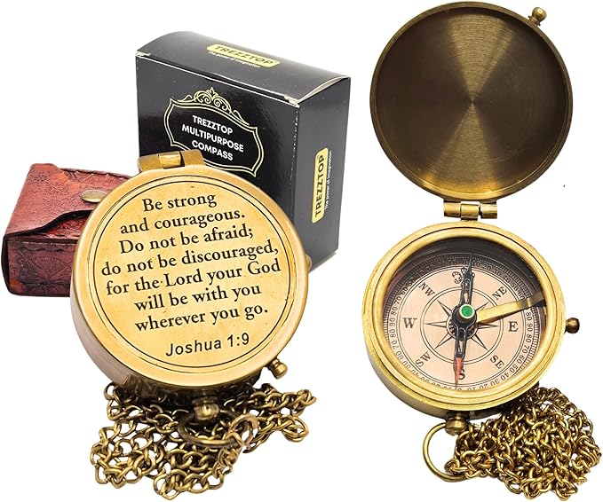 Brass Compass, Birthday Christmas Graduation Day Gift for Teenage Boys Girls Men Women