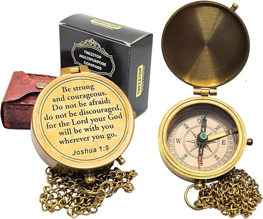 Brass Compass, Birthday Christmas Graduation Day Gift for Teenage Boys Girls Men Women