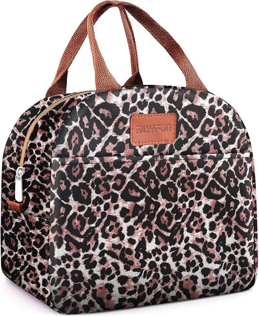 Lunch Bag for Women & Men Adult Insulated Lunch Box, Small Leakproof Cooler Food Lunch Containers Reusable High Capacity Lunch Tote Bags for Work, Travel, Outdoor (Black Panther)