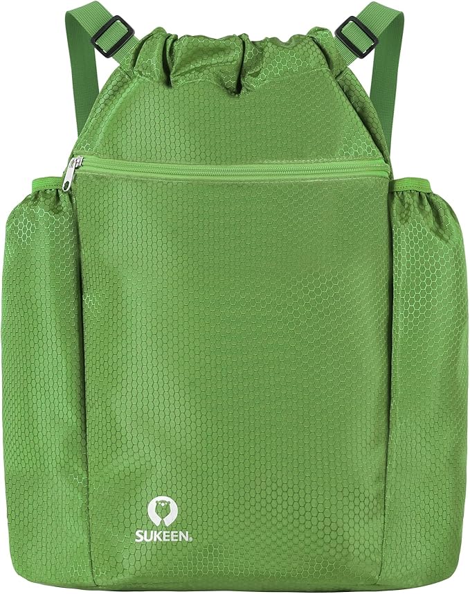 Sukeen Drawstring Backpack Swim Bag Lightweight String Backpack for Beach Pickleball Swimming Pool Gym Workout Gear Sport