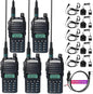 BaoFeng Radio BaoFeng UV-82 Ham Radio 144-148/420-450Mhz 2 Way Radio with FTDI Programming Cable Long Range Dual Band Two-Way Radio Walkie Talkie (5 Pack-Black)